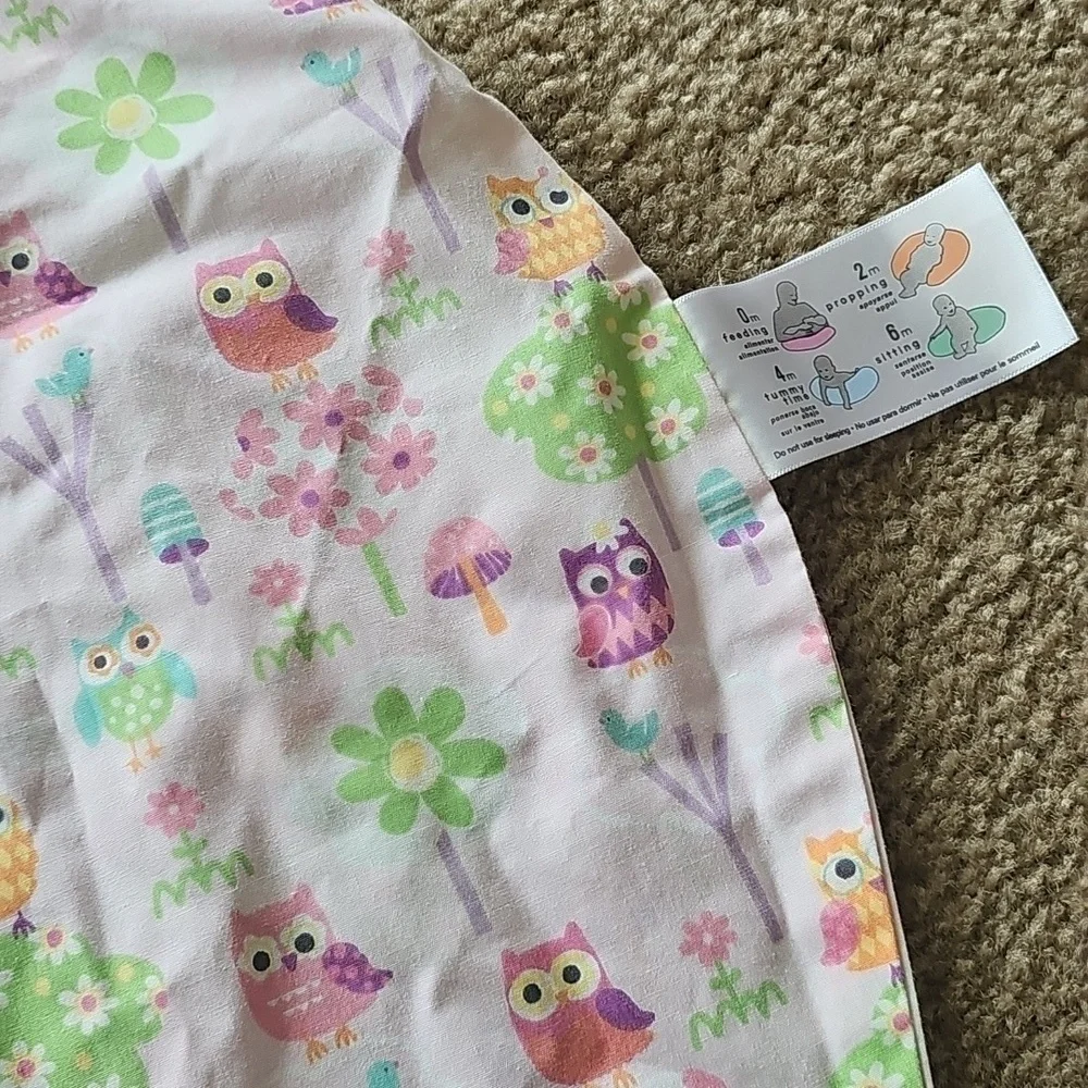 Boppy Owl Baby Pillow Cover Pink